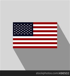 United States of America flag Long Shadow design vector