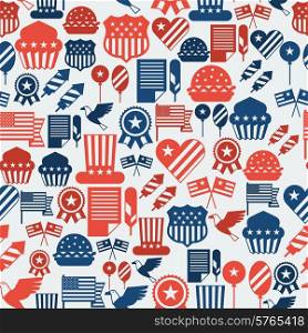 United States of America Independence Day seamless pattern.