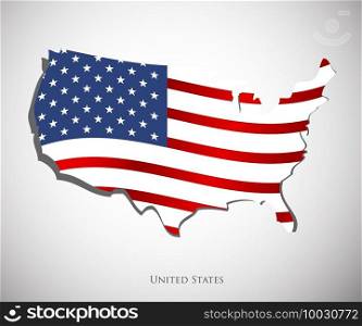 UNITED STATES OF AMERICA MAP, USA vector, Independence day background