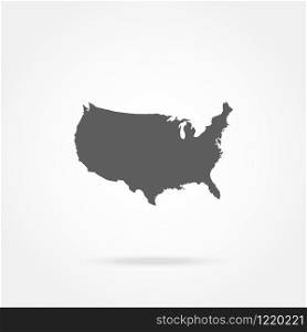 United States of America Map ,vector icon. United States of America Map