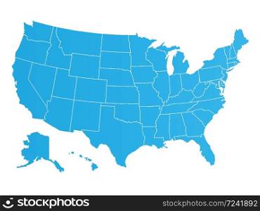 United States of America map vector Illustration