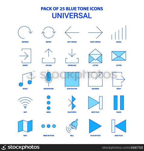 Universal Blue Tone Icon Pack - 25 Icon Sets