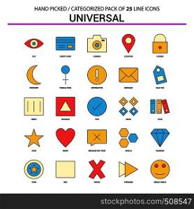 Universal Flat Line Icon Set - Business Concept Icons Design