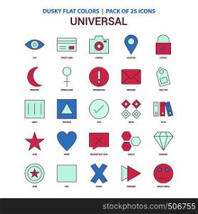 Universal icon Dusky Flat color - Vintage 25 Icon Pack
