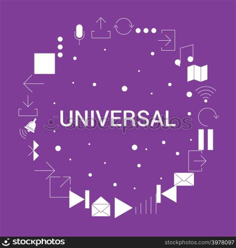 Universal Icon Set. Infographic Vector Template