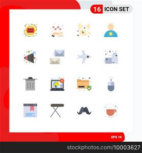 Universal Icon Symbols Group of 16 Modern Flat Colors of communication, sound, dust, no, up Editable Pack of Creative Vector Design Elements