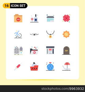 Universal Icon Symbols Group of 16 Modern Flat Colors of escape, change, calendar, business, romantic Editable Pack of Creative Vector Design Elements