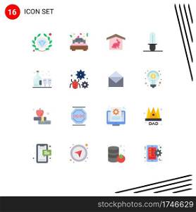 Universal Icon Symbols Group of 16 Modern Flat Colors of glass, alcohol, house, weapon, light saber Editable Pack of Creative Vector Design Elements