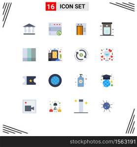 Universal Icon Symbols Group of 16 Modern Flat Colors of lines, grid layout, construction, grid, shower Editable Pack of Creative Vector Design Elements