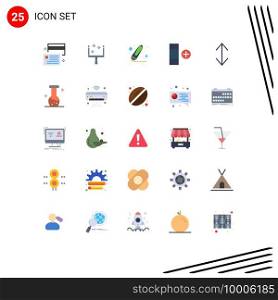 Universal Icon Symbols Group of 25 Modern Flat Colors of analysis, down, drawing, arrow, new Editable Vector Design Elements