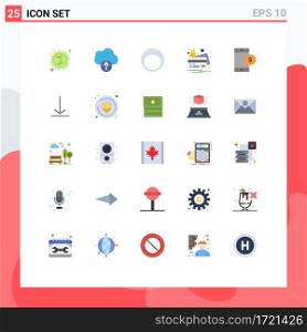 Universal Icon Symbols Group of 25 Modern Flat Colors of cell, payment, accessories, notification, card Editable Vector Design Elements