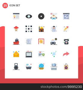 Universal Icon Symbols Group of 25 Modern Flat Colors of chat, user, form, pc, hardware Editable Vector Design Elements