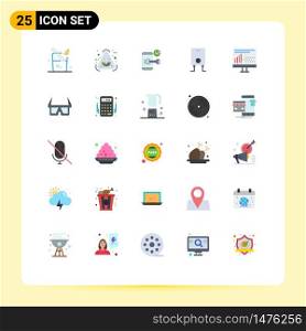 Universal Icon Symbols Group of 25 Modern Flat Colors of design, water, lock, heater, security Editable Vector Design Elements