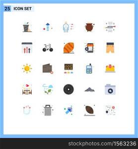 Universal Icon Symbols Group of 25 Modern Flat Colors of dna, money, job, metal, gold Editable Vector Design Elements