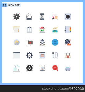 Universal Icon Symbols Group of 25 Modern Flat Colors of gadgets, wedding, bell, loving, hearts Editable Vector Design Elements