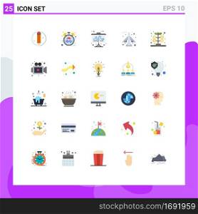 Universal Icon Symbols Group of 25 Modern Flat Colors of money, growth, market, fund, airport Editable Vector Design Elements