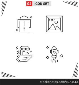 Universal Icon Symbols Group of 4 Modern Filledline Flat Colors of belt, safe, coding, picture, dollar Editable Vector Design Elements
