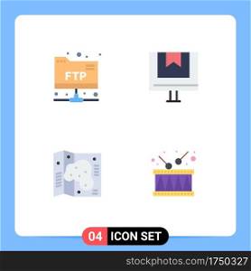 Universal Icon Symbols Group of 4 Modern Flat Icons of account, location, box, e, garden Editable Vector Design Elements