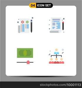 Universal Icon Symbols Group of 4 Modern Flat Icons of browser, credit, web, development, business Editable Vector Design Elements
