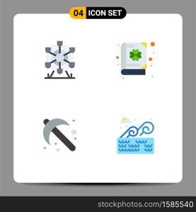 Universal Icon Symbols Group of 4 Modern Flat Icons of ferris, gardening, canada, day, tool Editable Vector Design Elements