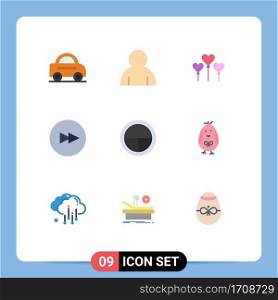 Universal Icon Symbols Group of 9 Modern Flat Colors of easter, soldier, love, military, army Editable Vector Design Elements