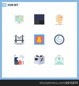Universal Icon Symbols Group of 9 Modern Flat Colors of photography, photo, hacking, cityscape, building Editable Vector Design Elements