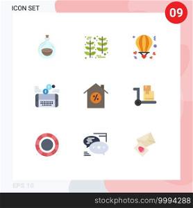 Universal Icon Symbols Group of 9 Modern Flat Colors of twitter, social, air, game, valentine Editable Vector Design Elements