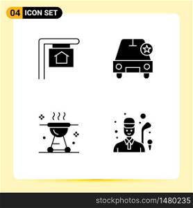 Universal Icon Symbols Group of Modern Solid Glyphs of for sale, food, car, vehicles, meat Editable Vector Design Elements