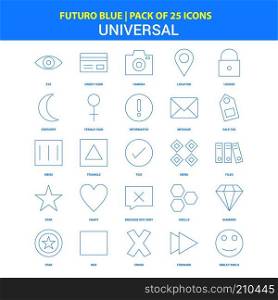 Universal Icons - Futuro Blue 25 Icon pack