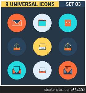 Universal icons set vector