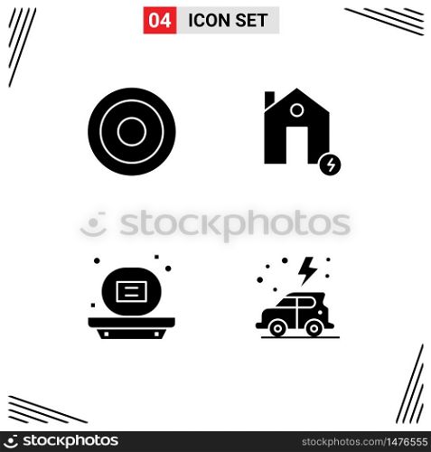 Universal Solid Glyph Signs Symbols of basic, bath, user, charge, shower Editable Vector Design Elements