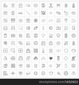 Universal Symbols of 100 Modern Line Icons of cloud computing, not working, electronics, cloud, Texas Vector Illustration