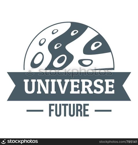 Universe future logo. Simple illustration of universe future vector logo for web. Universe future logo, simple gray style