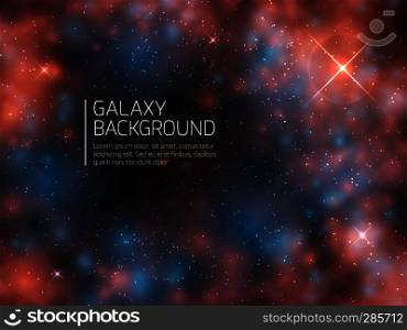 Universe galaxy and night stars. Cosmos mystical supernova abstract vector background. Nebula astral constellation night sky illustration. Universe galaxy and night stars. Cosmos mystical supernova abstract vector background