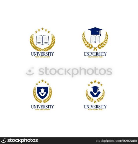 University  Academy  School and Course logo design template