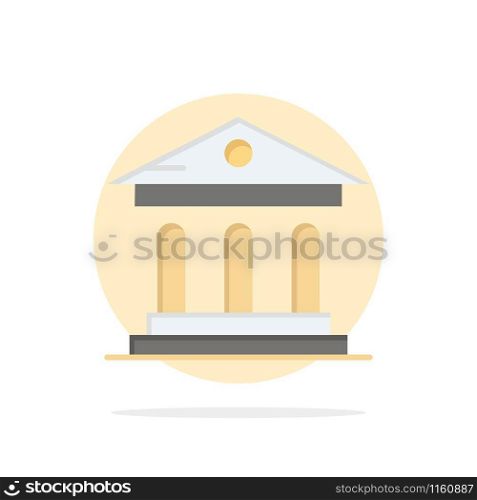University, Bank, Campus, Court Abstract Circle Background Flat color Icon