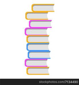 University book stack icon. Cartoon of university book stack vector icon for web design isolated on white background. University book stack icon, cartoon style