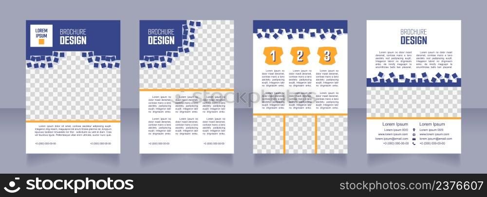 University education blank brochure design. Template set with copy space for text. Premade corporate reports collection. Editable 4 paper pages. Smooch Sans Light, Bold, Arial Regular fonts used. University education blank brochure design
