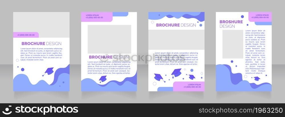 University endowments blank brochure layout design. Financial aid. Vertical poster template set with empty copy space for text. Premade corporate reports collection. Editable flyer paper pages. University endowments blank brochure layout design