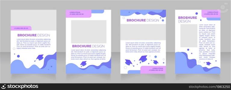 University endowments blank brochure layout design. Financial aid. Vertical poster template set with empty copy space for text. Premade corporate reports collection. Editable flyer paper pages. University endowments blank brochure layout design