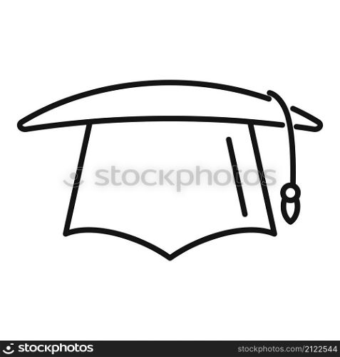 University graduation hat icon outline vector. College diploma. Graduate cap. University graduation hat icon outline vector. College diploma
