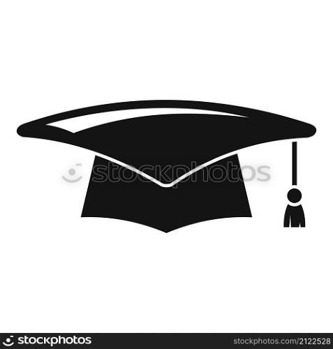 University graduation hat icon simple vector. College diploma. Graduate cap. University graduation hat icon simple vector. College diploma