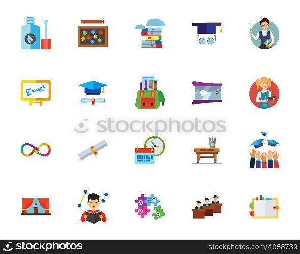 University icon set. Can be used for topics like education, graduation, school, studying