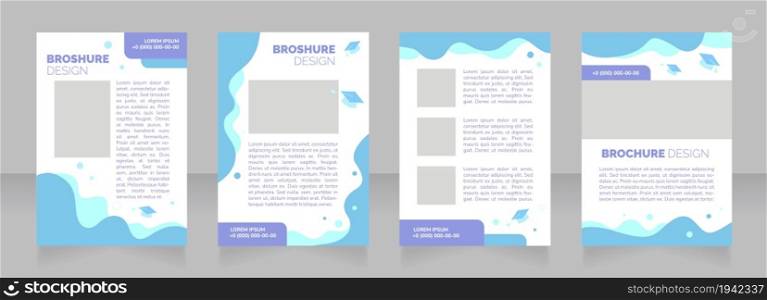 University professorship blank brochure layout design. Community college. Vertical poster template set with empty copy space for text. Premade corporate reports collection. Editable flyer paper pages. University professorship blank brochure layout design