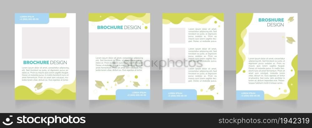 University studies overseas opportunity blank brochure layout design. Vertical poster template set with empty copy space for text. Premade corporate reports collection. Editable flyer paper pages. University studies overseas opportunity blank brochure layout design