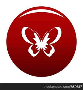 Unknown butterfly icon. Simple illustration of unknown butterfly vector icon for any design red. Unknown butterfly icon vector red
