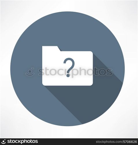 unknown folder icon. Flat modern style vector illustration