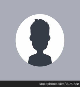 unknown male silhouette theme vector art illustration. unknown male silhouette