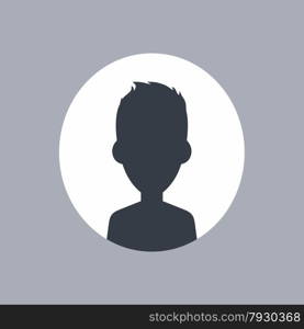 unknown male silhouette theme vector art illustration. unknown male silhouette