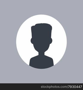 unknown male silhouette theme vector art illustration. unknown male silhouette